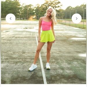 FP movement See you on the court skort in sunny lime- Medium